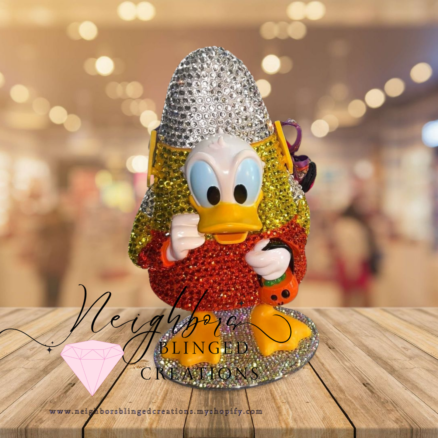 Hand bedazzled fully functional Donald Duck Sipper Cup