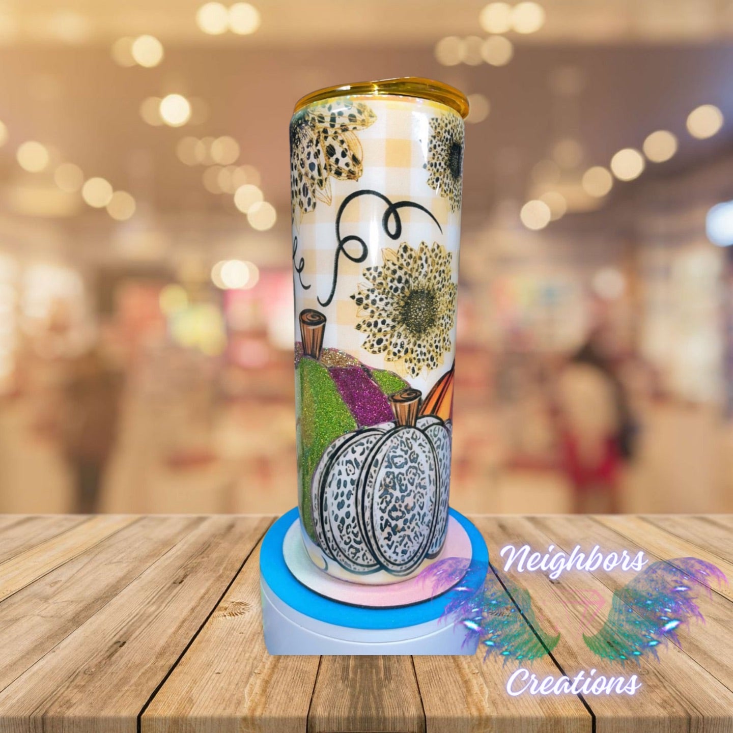 #11 - 20 OZ Fall Vibes Pumpkins With Glitter Tumbler