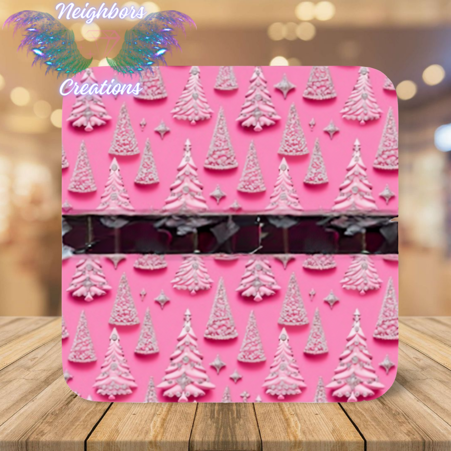 Pink Christmas Trees Boutique Vinyl