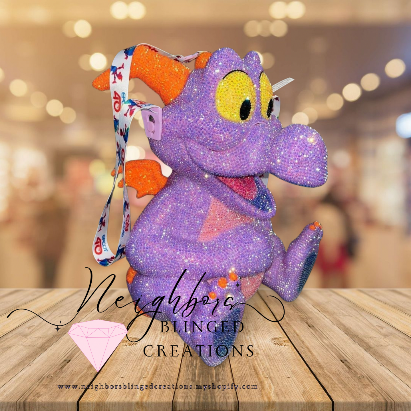 Hand bedazzled fully functional Figment Popcorn Bucket