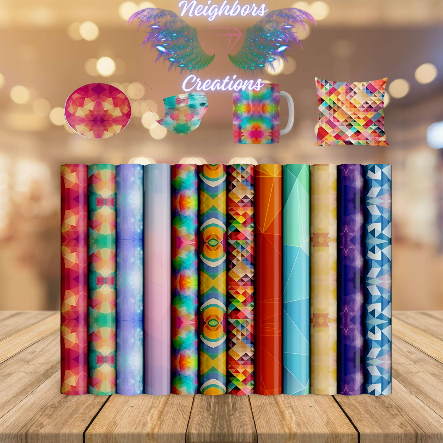 Color-full Patterned HTV Vinyl- Custom orders only