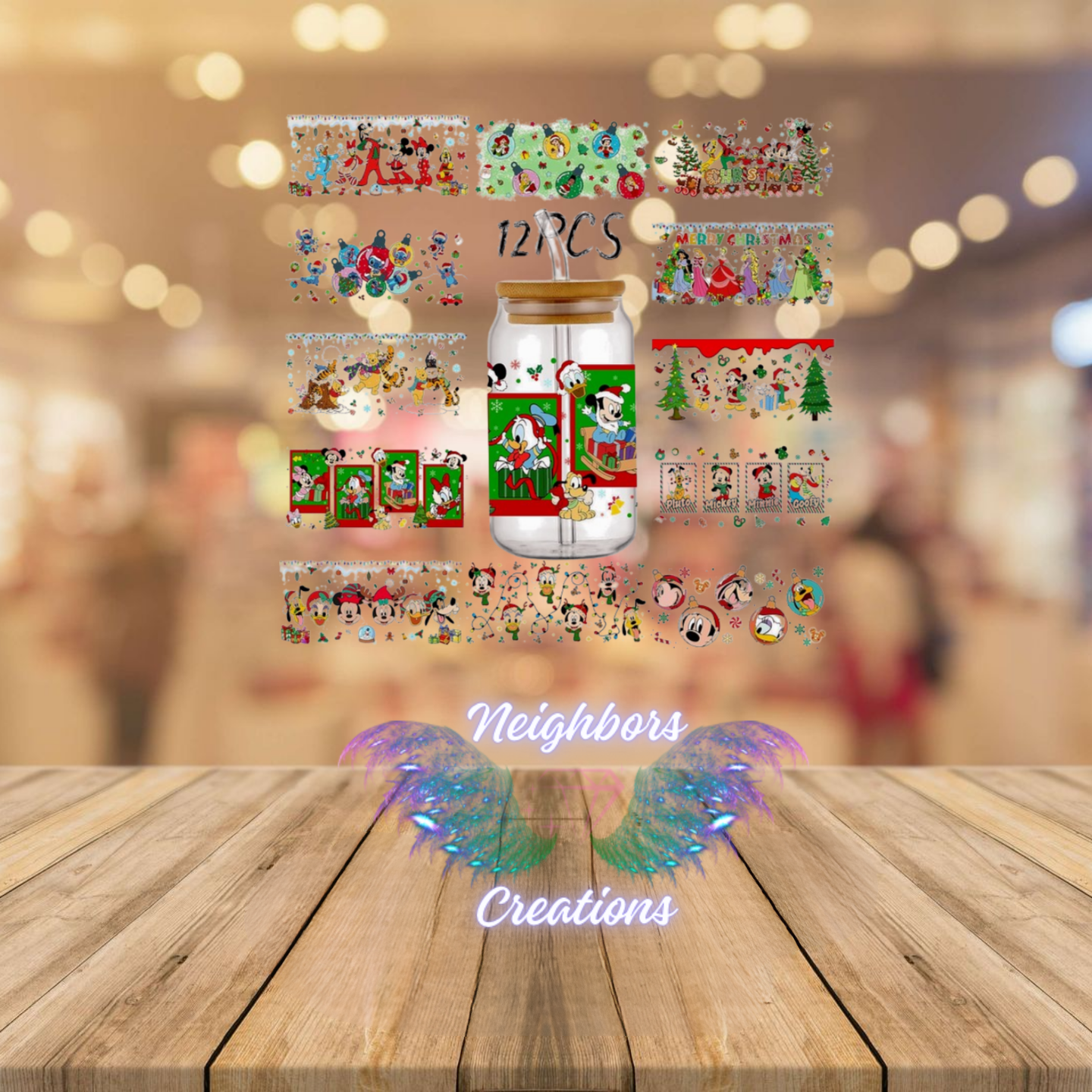 Christmas Themed Character Inspired N Friends UVDTF Wraps - One UVDTF WRAP PER CUSTOM ORDER - CUSTOM ORDERS ONLY