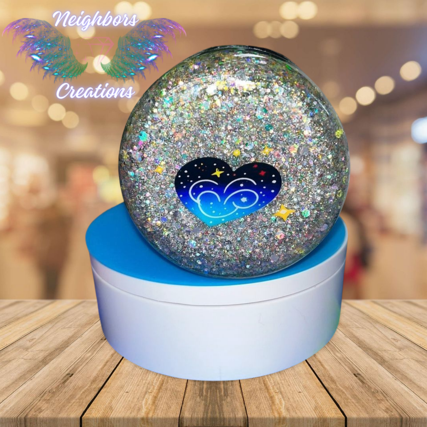 15 OZ DBL INS - Glass Cute Adorable Tree Cup With Custom Lid