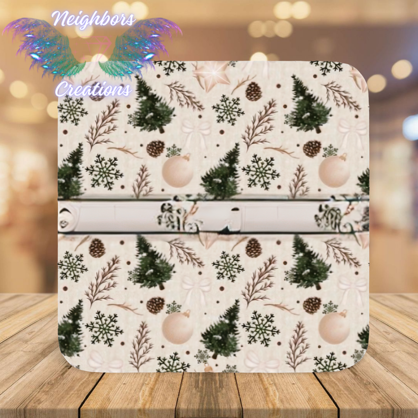 Christmas Tree N Snow Flake Themed Boutique Vinyl
