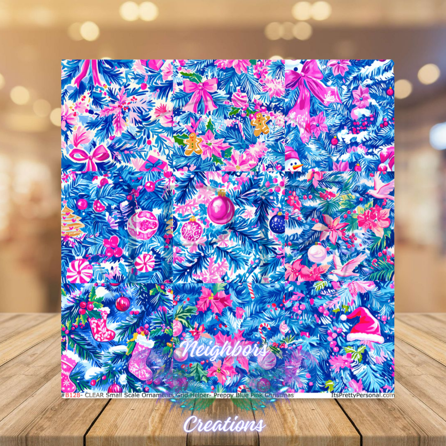Decorative Floral Design Pattern boutique Vinyl
