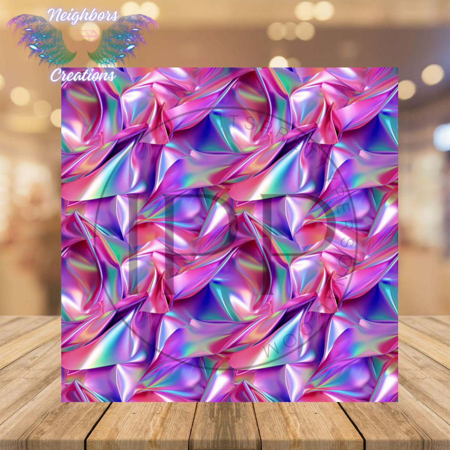 Iridescent Diamond Shapes, Swirls Vinyl