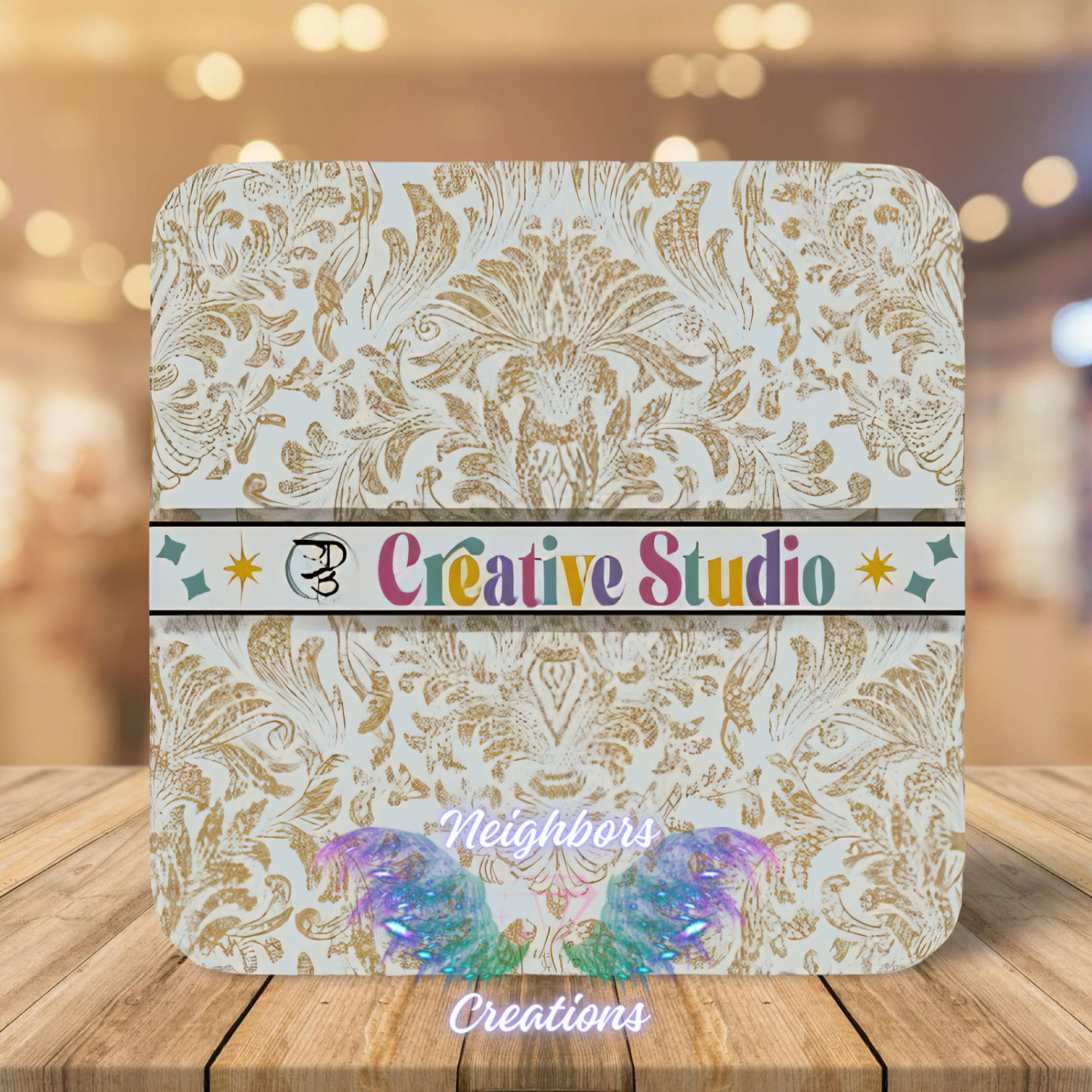 White Embroidered Textured Boutique Vinyl