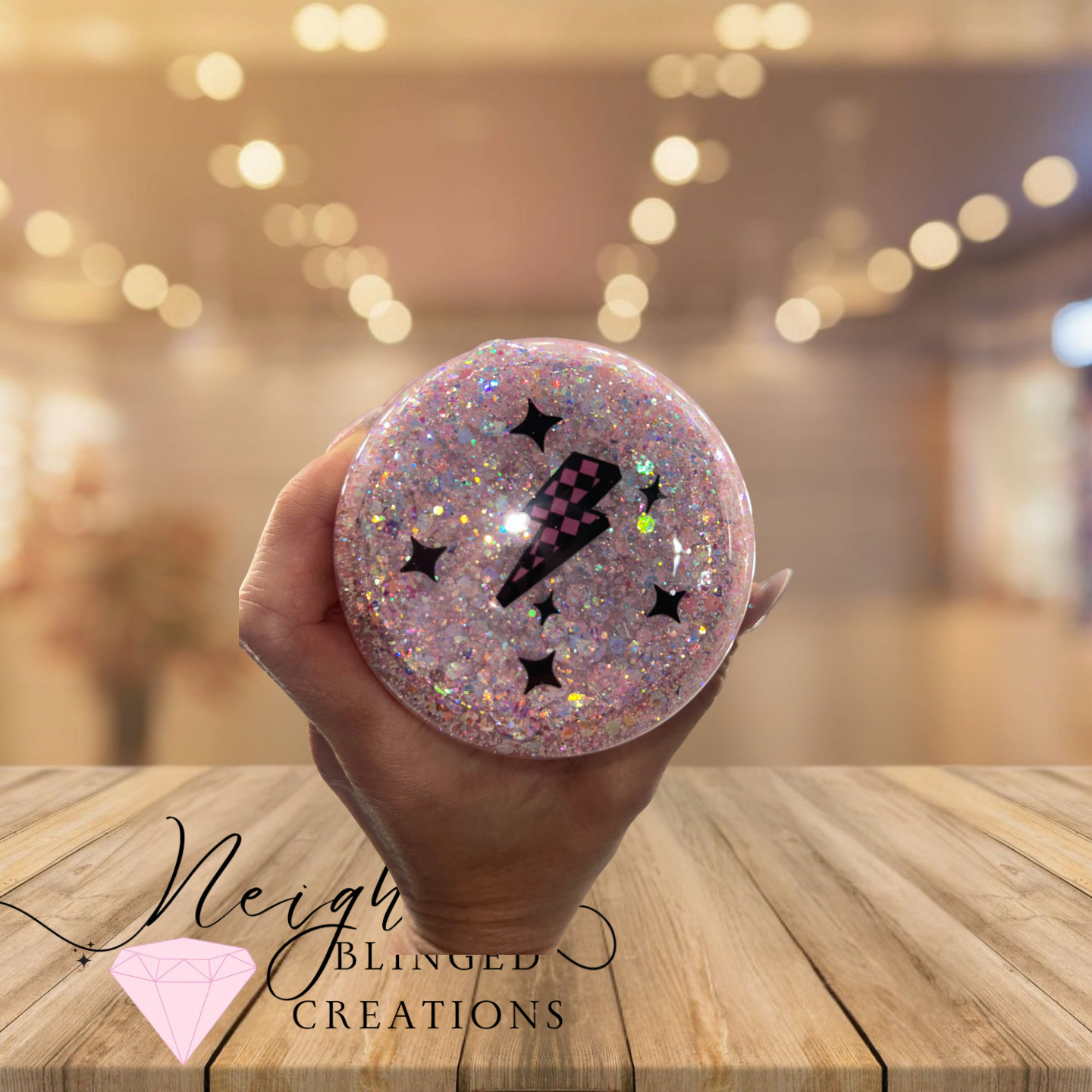 Handmade 20 ounce snow globe acrylic cup with custom mixed glitter- it’s OK if you don’t like me, I don’t like you either
