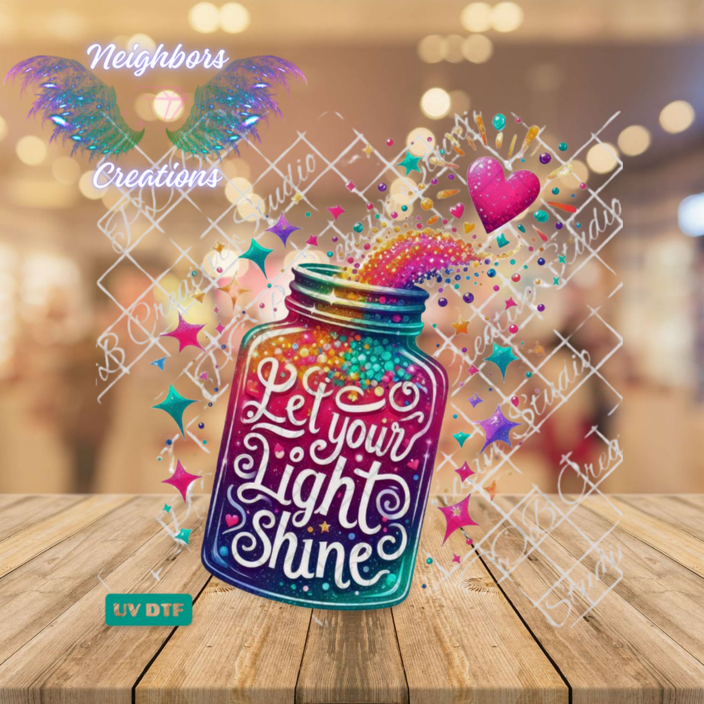 Let Your Light Shine UVDTF Decal