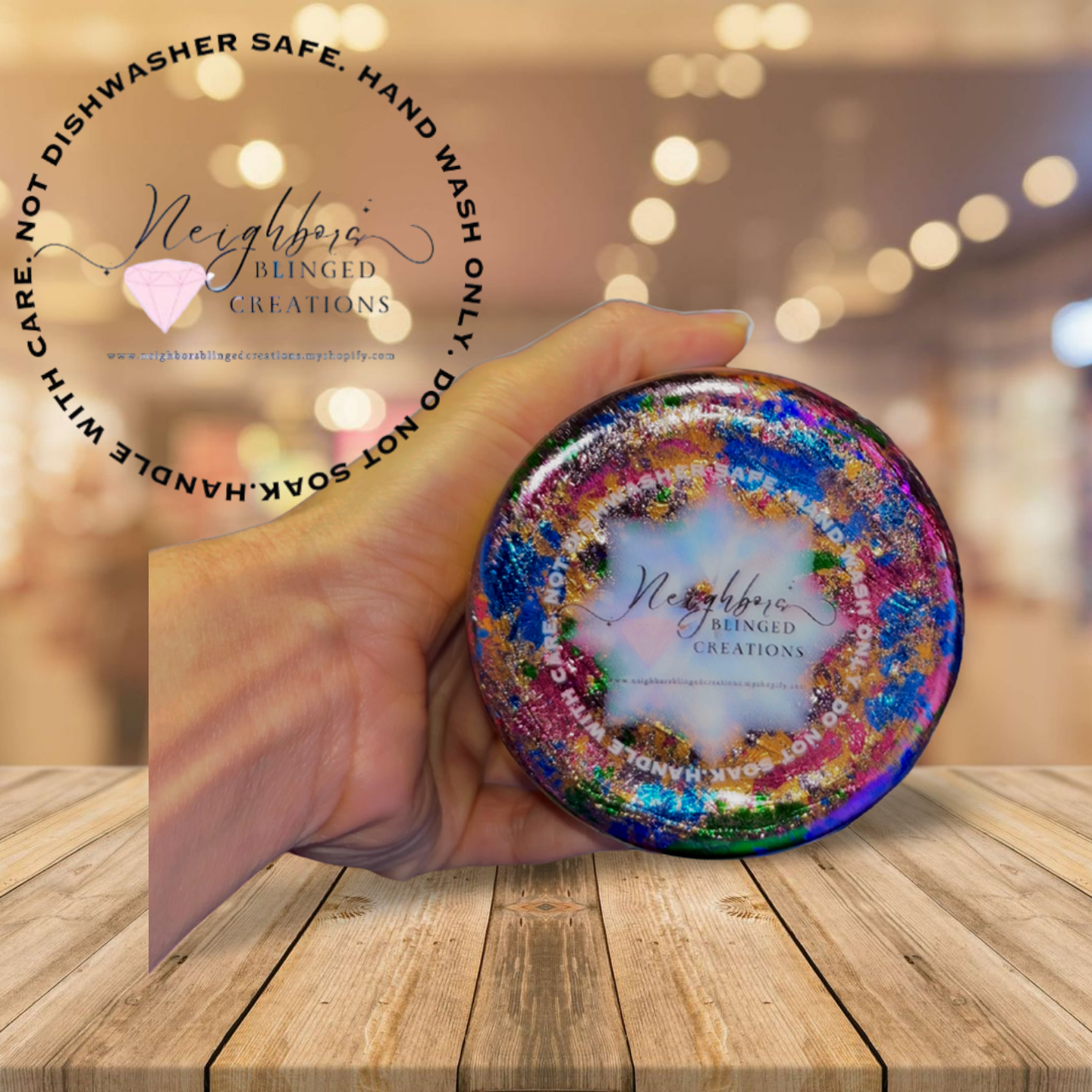 #5 - 20oz Full Neon Glittered Summer Vibes Sandy Beach themed Tumbler