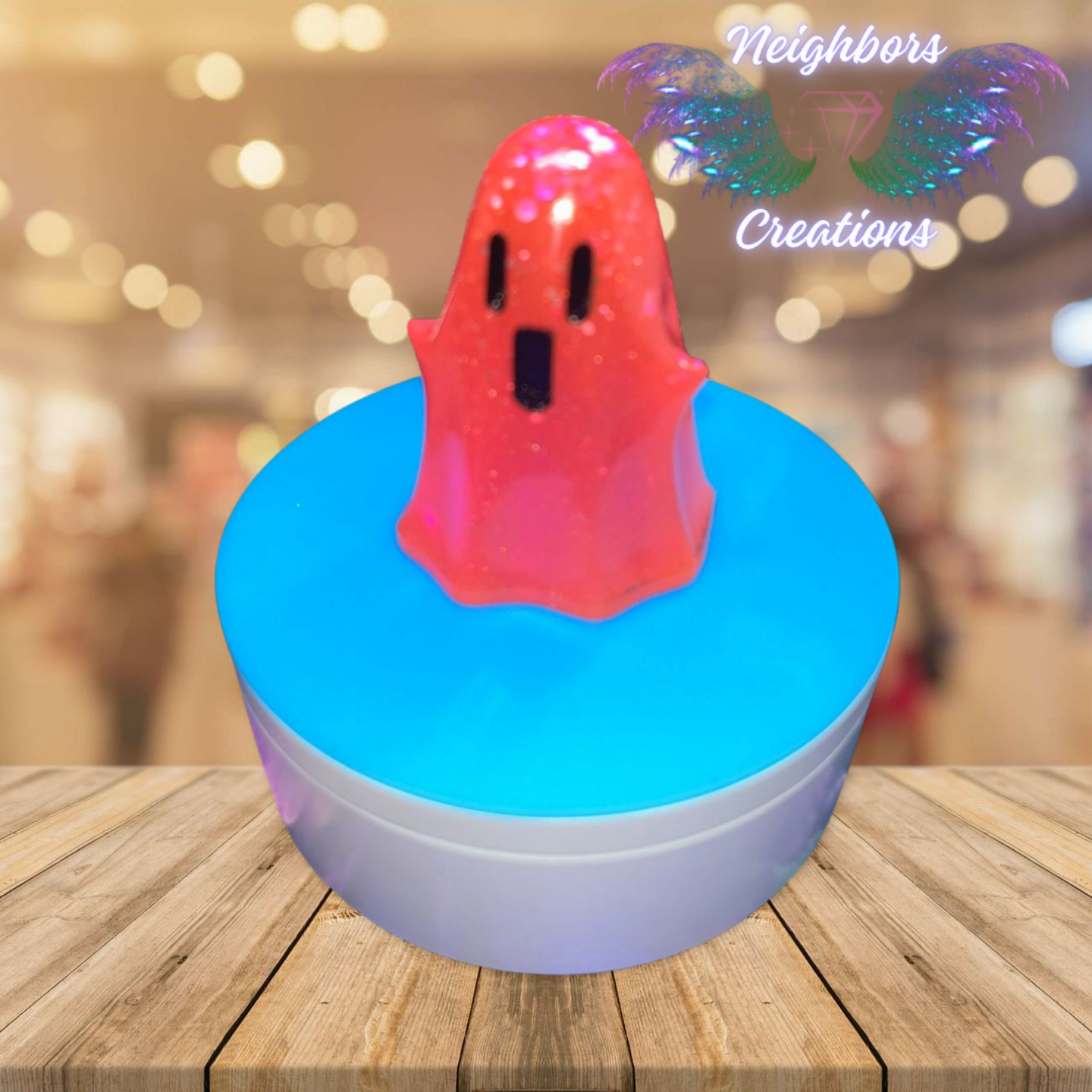 Resin Orange Cute N Spooky Ghost table/ desk decor