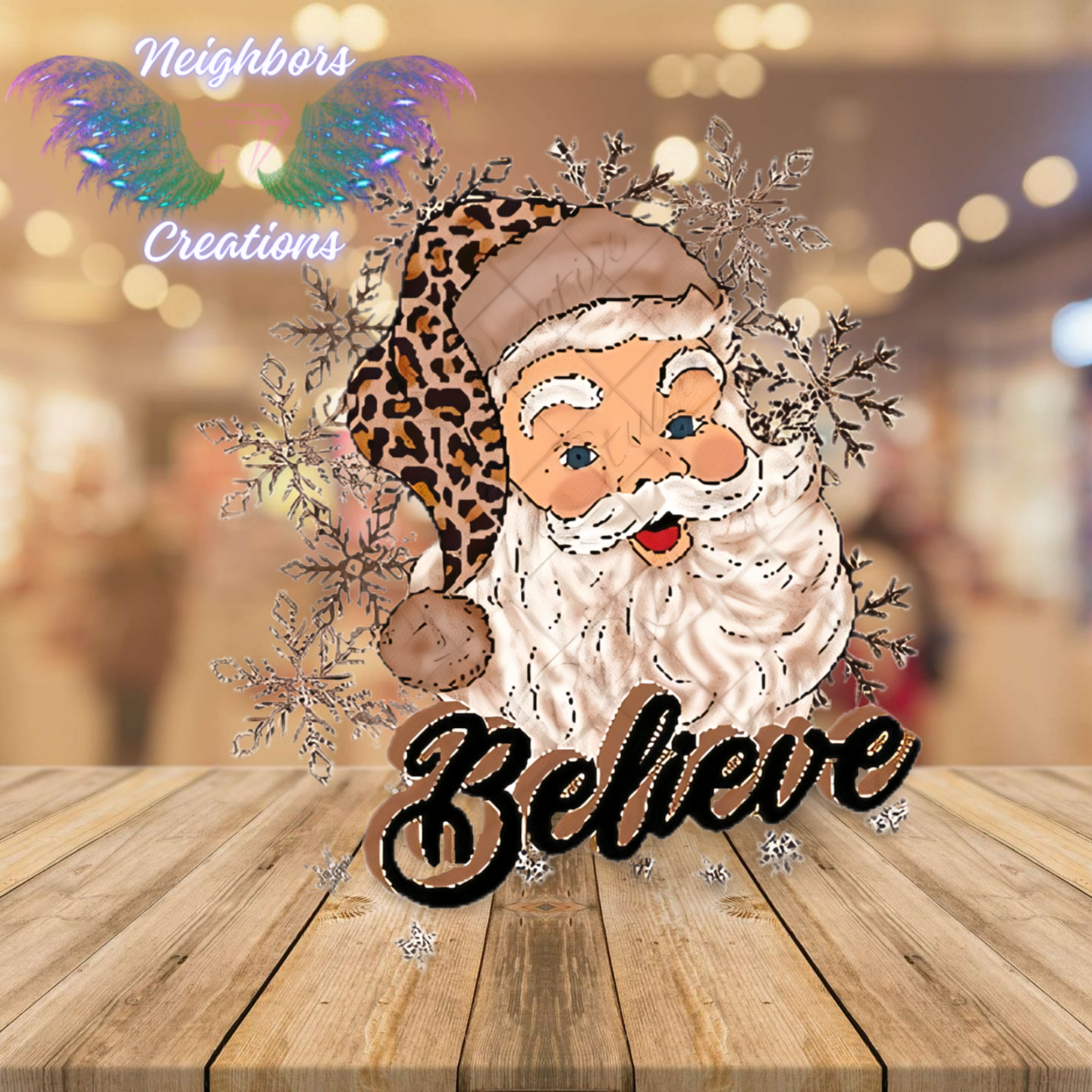 Santa Claus Believe UV DTF Decal