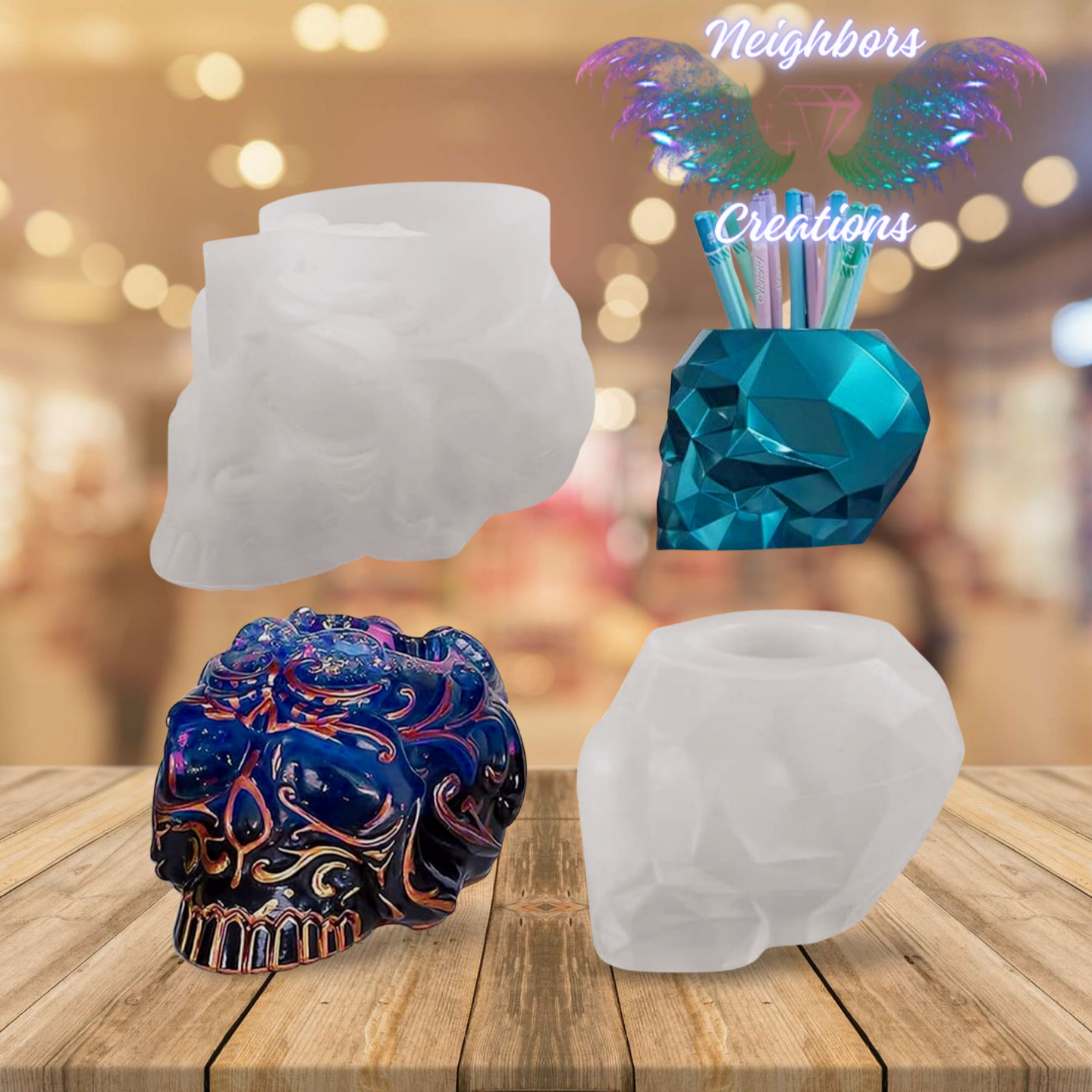 Diamond Skull Jar - Steam Punk Skull Jar - CUSTOM ORDERS ONLY - ONLY 1 JAR PER ORDER
