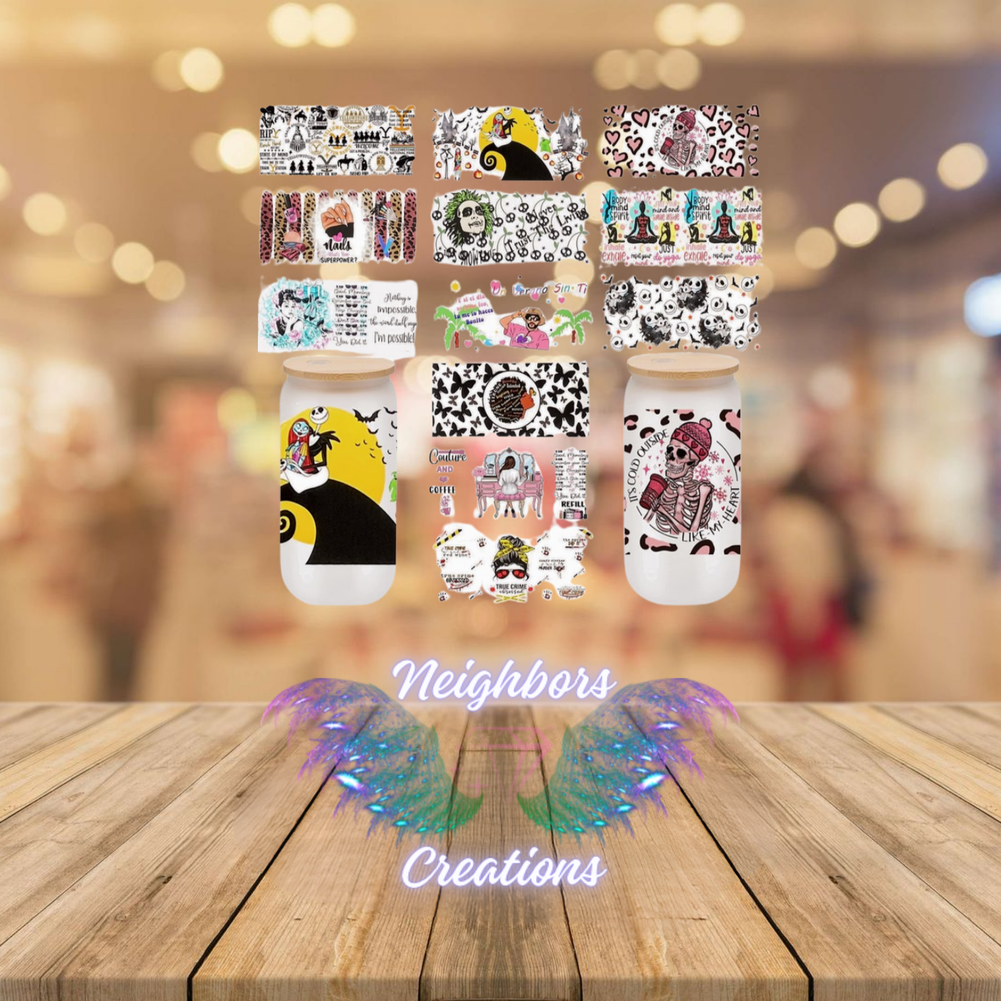 Halloween Themed UVDTF Wraps - ONE WRAP PER CUSTOM ORDER - CUSTOM ORDERS ORDER