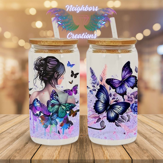 Floral & Butterflies UVDTF Wrap - ONE UVDTF WRAP PER ORDER - CUSTOM ORDERS ONLY