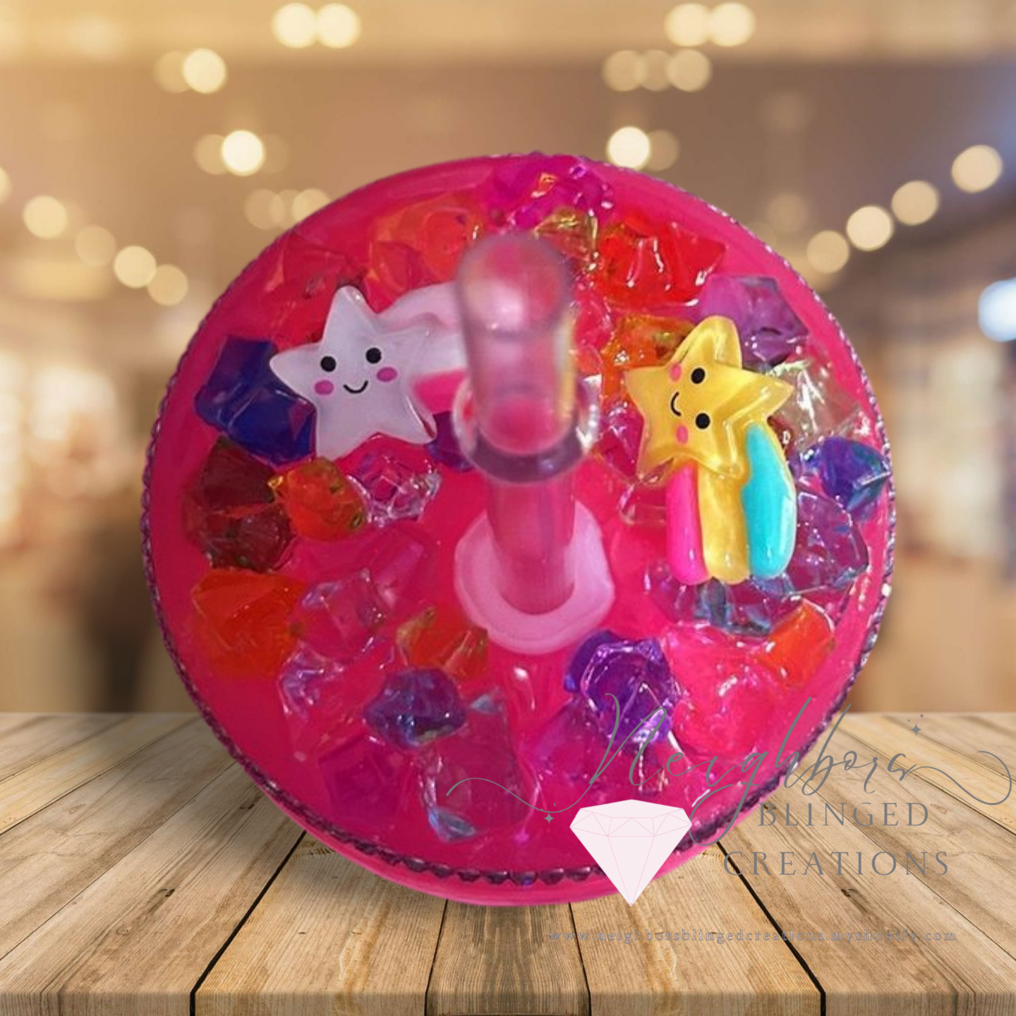 15Oz Neon Pink Acrylic Cup With Sarcastic Unicorn W/matching lid.