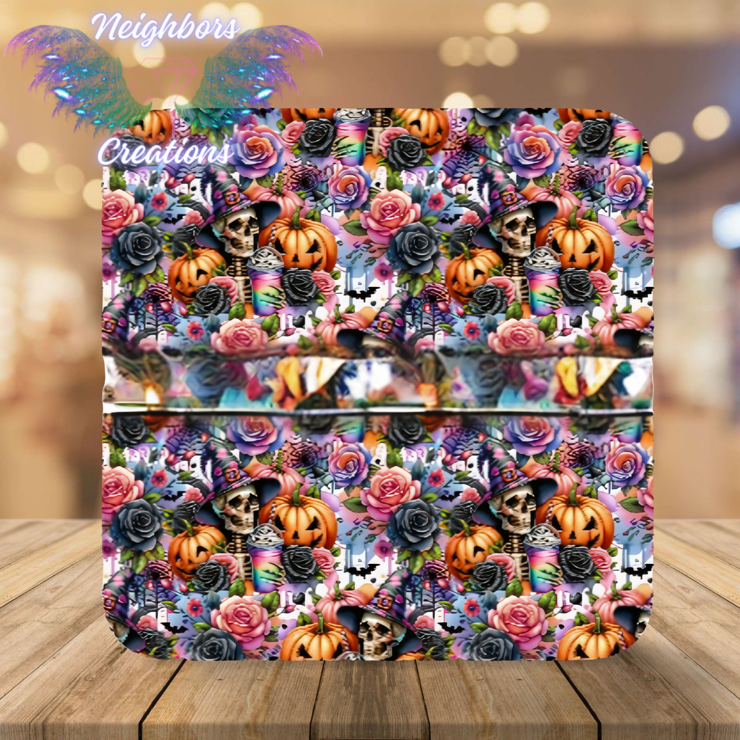 Halloween Themed Pumpkins Skulls N Bats Boutique Vinyl