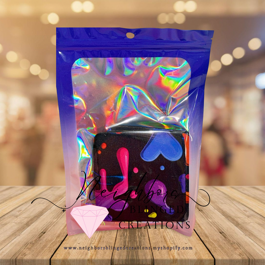 Drink coasters - set of 4 paint splattered print