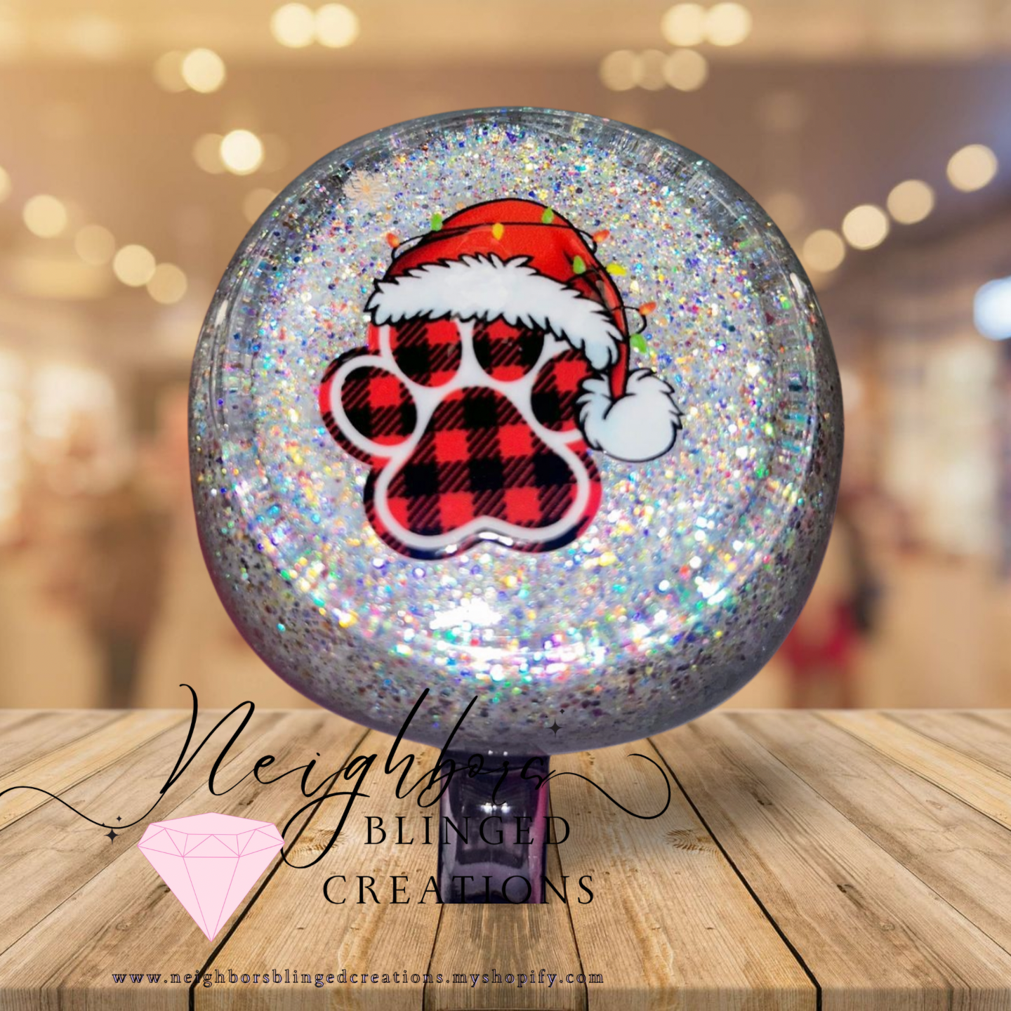 20oz Snowglobe Acrylic Mug W/ Dry Glitter Custom Mix