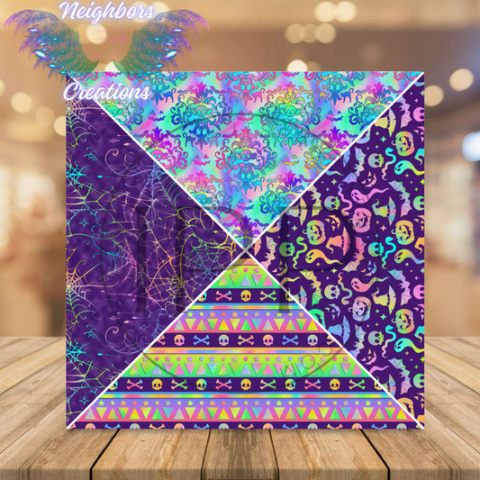 Iridescent 4 Split purple and rainbow colors, boutique vinyl