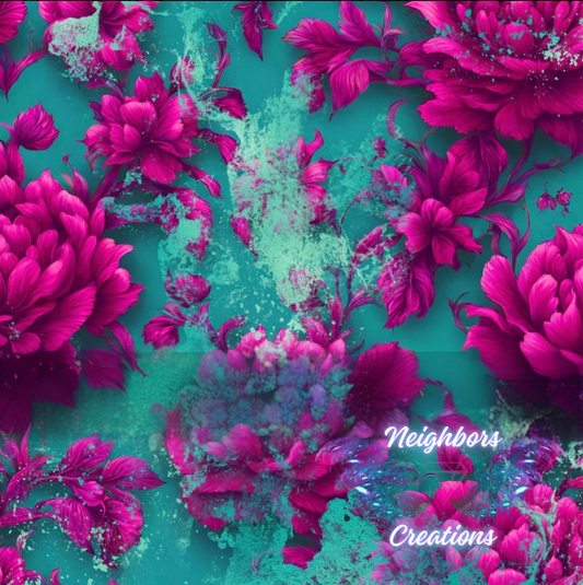 Pink Floral Boutique Vinyl