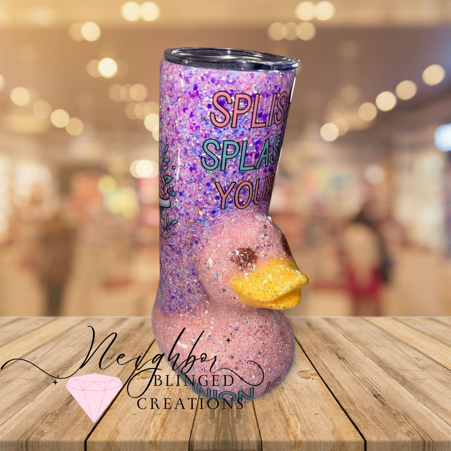 Handmade 20Oz Double Insulated Stainless Steel Sarcastically Duck Skully Tub Tumbler - Splish Splash Your Opinion Is Trash