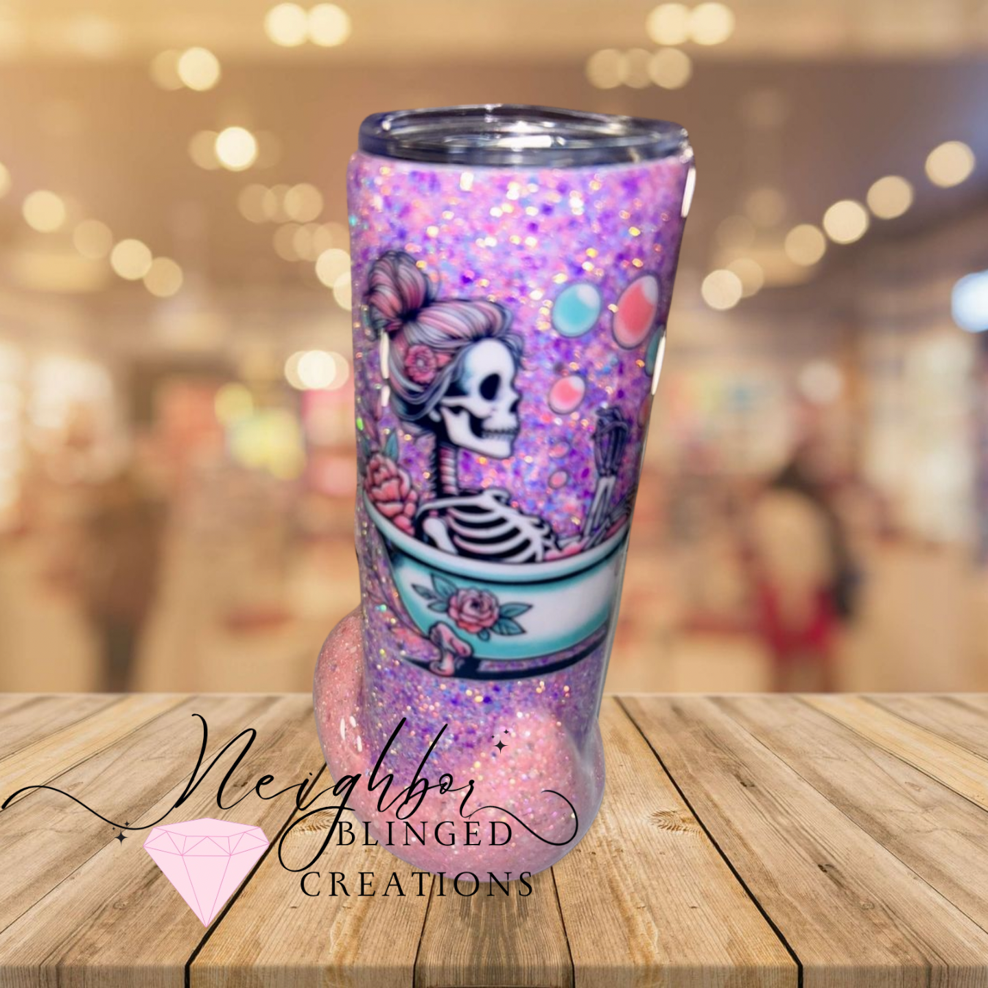 Handmade 20Oz Double Insulated Stainless Steel Sarcastically Duck Skully Tub Tumbler - Splish Splash Your Opinion Is Trash