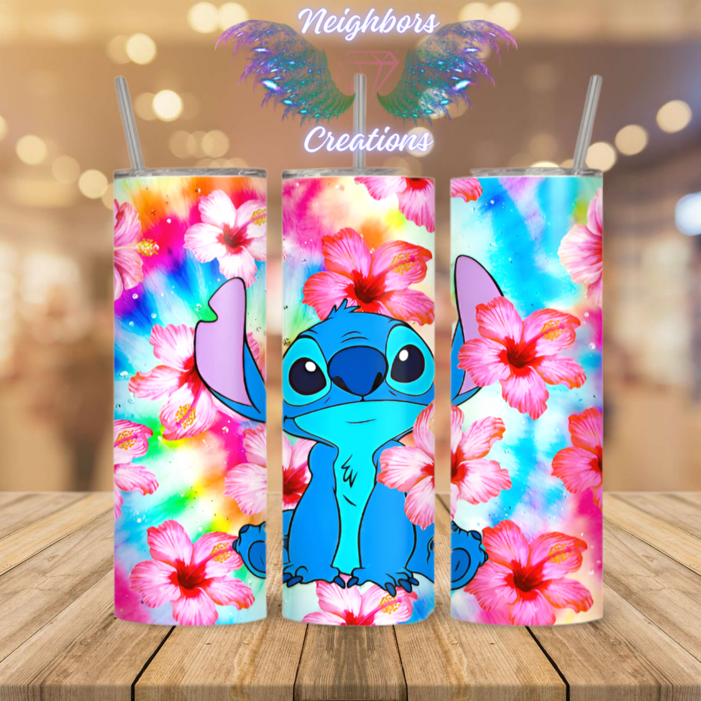 Inspired By Stitch Floral Sub Tumbler