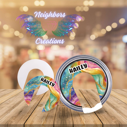 Custom Hogg Lid Inserts - 1 lid per order - these can be custom to order as any design with glitter, gems, rhinestones & more.