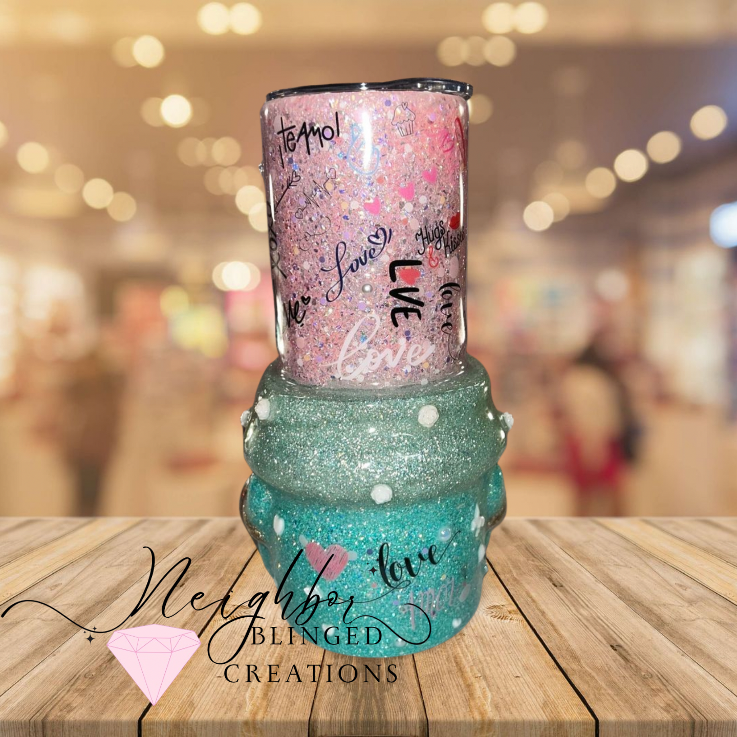 20oz Stainless Steel DBL Insulated Gnome Sleeve Tumbler - with special flowers & all we need is love edition tumbler