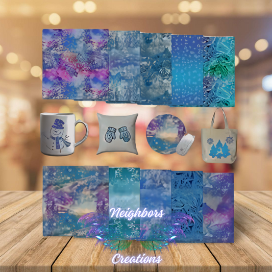 Blue Ocean N Marble HTV Vinyl - CUSTOM ORDERS ONLY