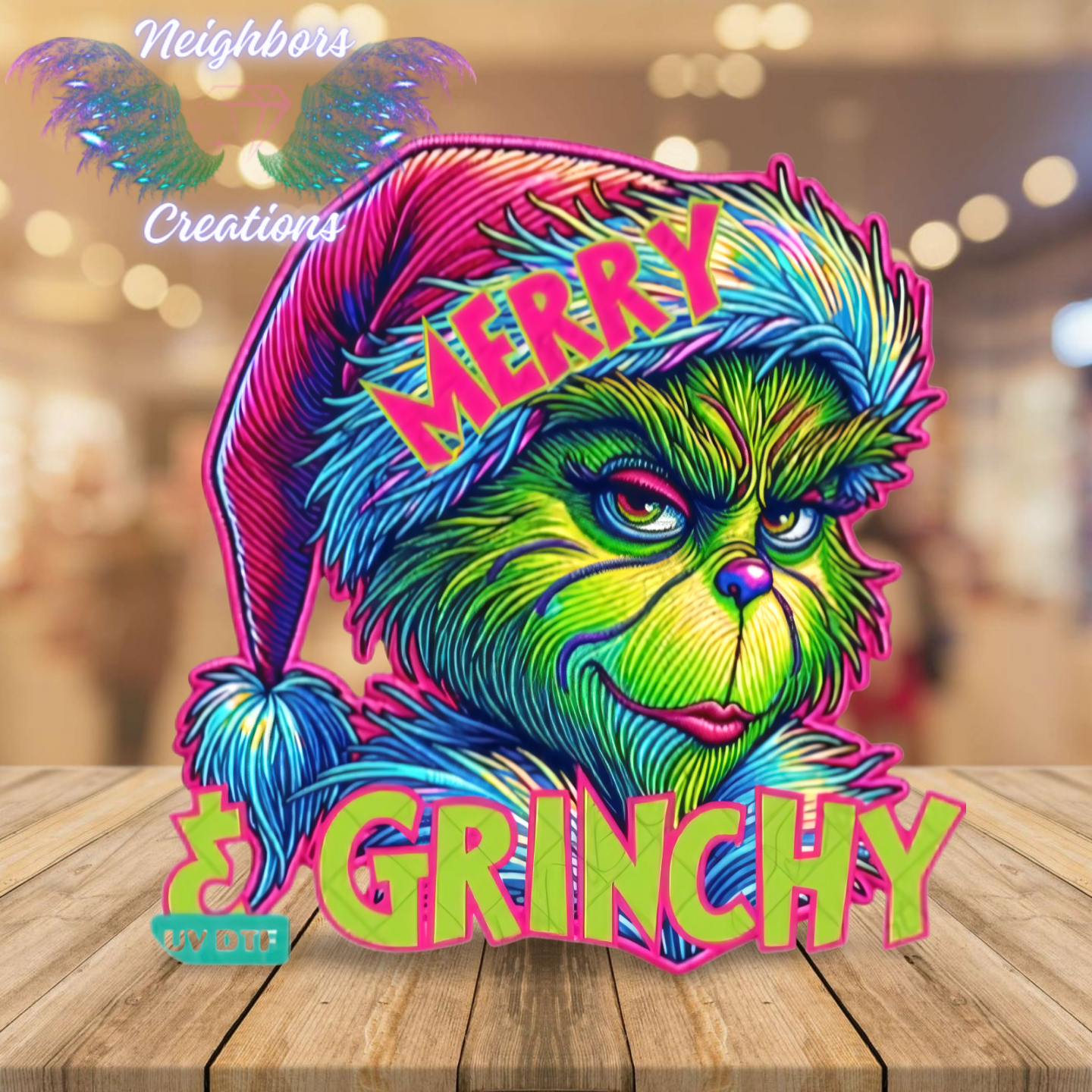 Inspired By Merry Christmas The Grinch UVDTF Decal