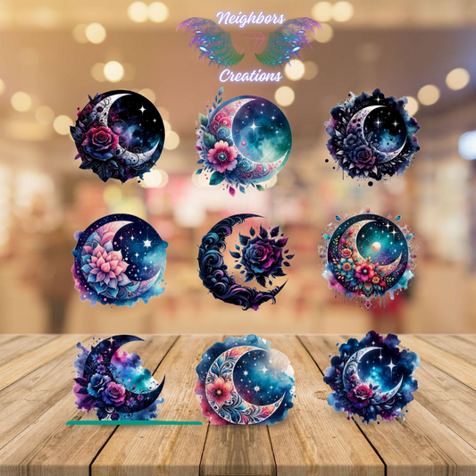 Half Moons UV DTF ONLY ONE DECAL PER ORDER