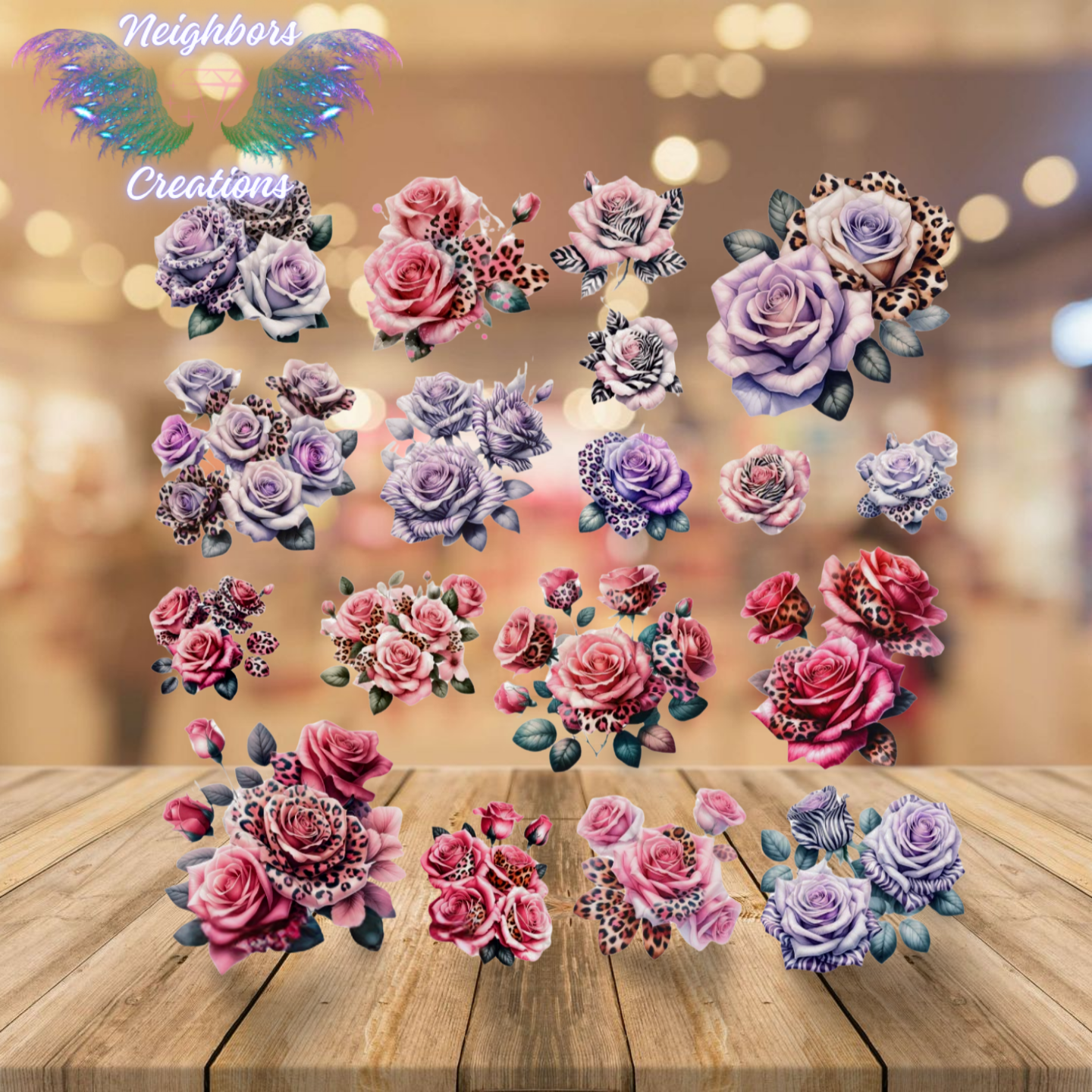 Floral UV DTF Decals one per custom order only