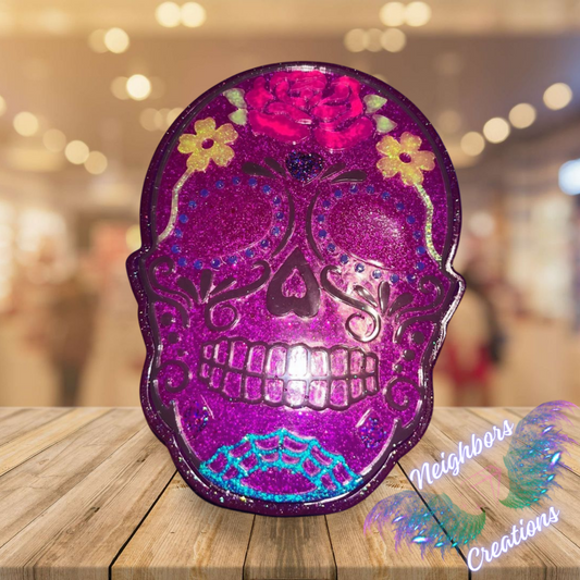Uv Resin Skull Shaped Jewelry Box