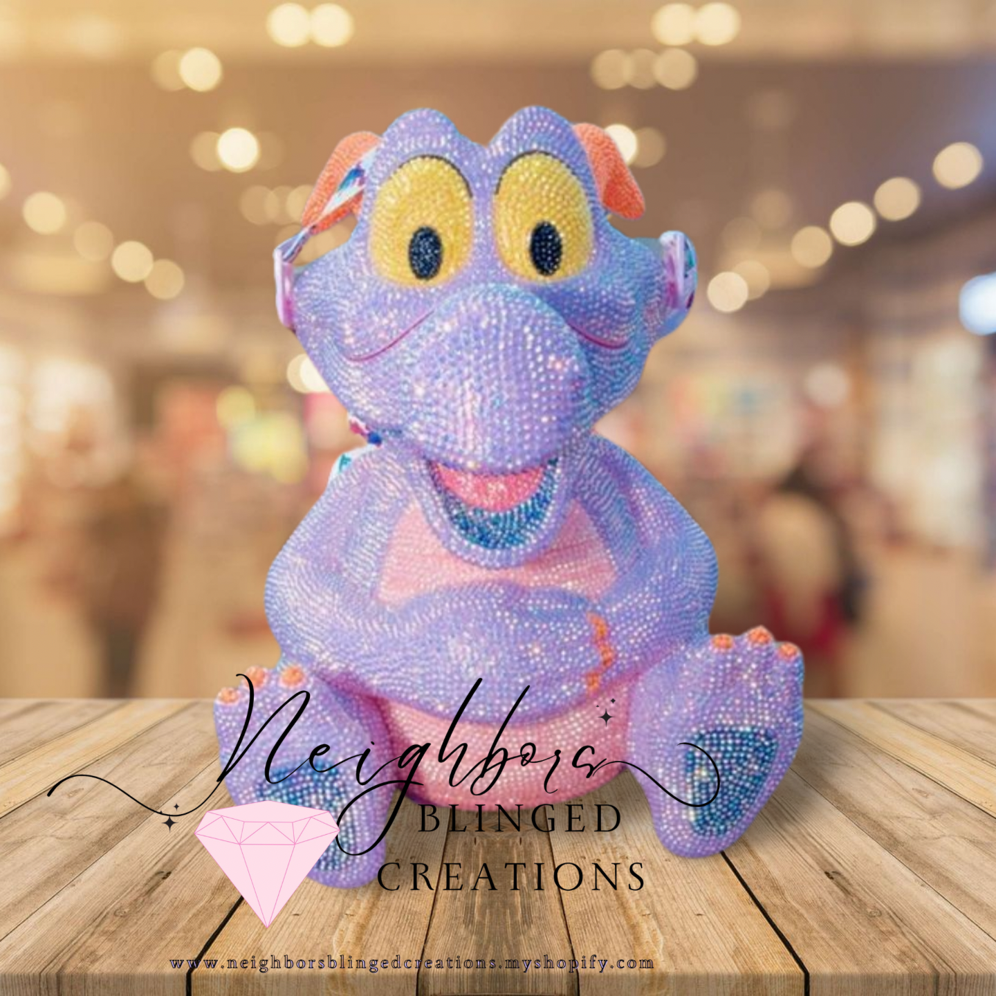 Hand bedazzled fully functional Figment Popcorn Bucket