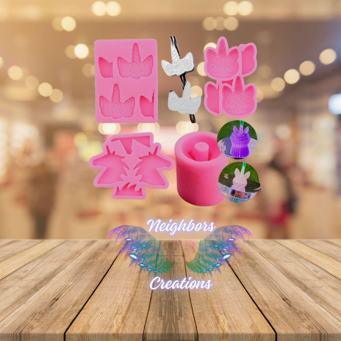 Inspired By Magical Unicorns Straw Toppers - ONE Straw Topper Per Custom Order - CUSTOM ORDERS ONLY