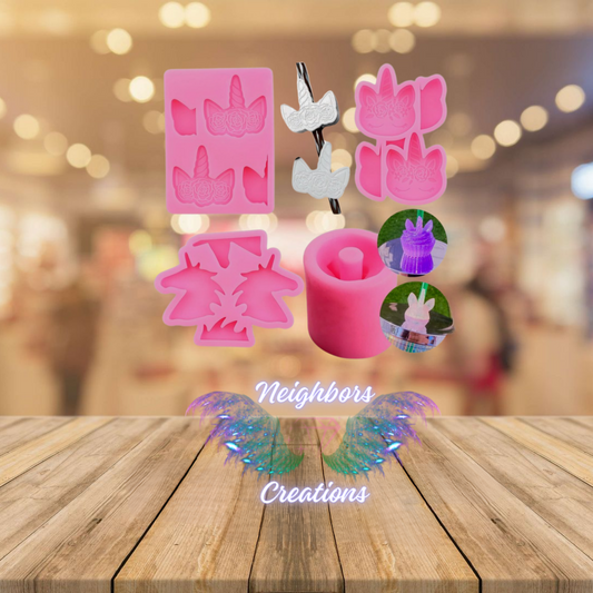 Inspired By Magical Unicorns Straw Toppers - ONE Straw Topper Per Custom Order - CUSTOM ORDERS ONLY