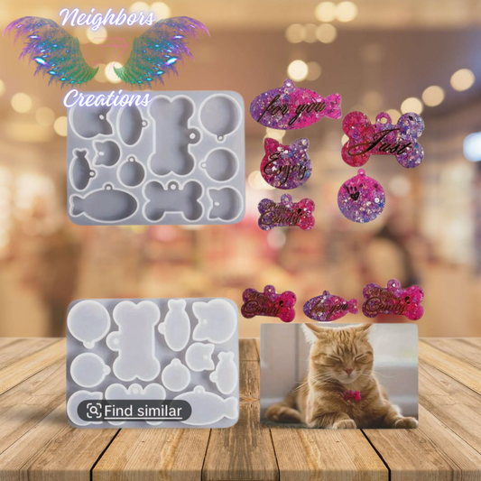 Custom Made Cat Id Tag - One Id Tag Per Custom Order - CUSTOM ORDERS ONLY