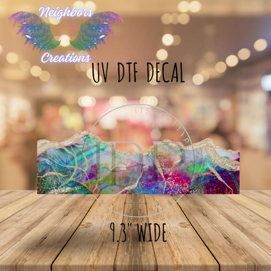 Crystal Colorful UV DTF Element Decal