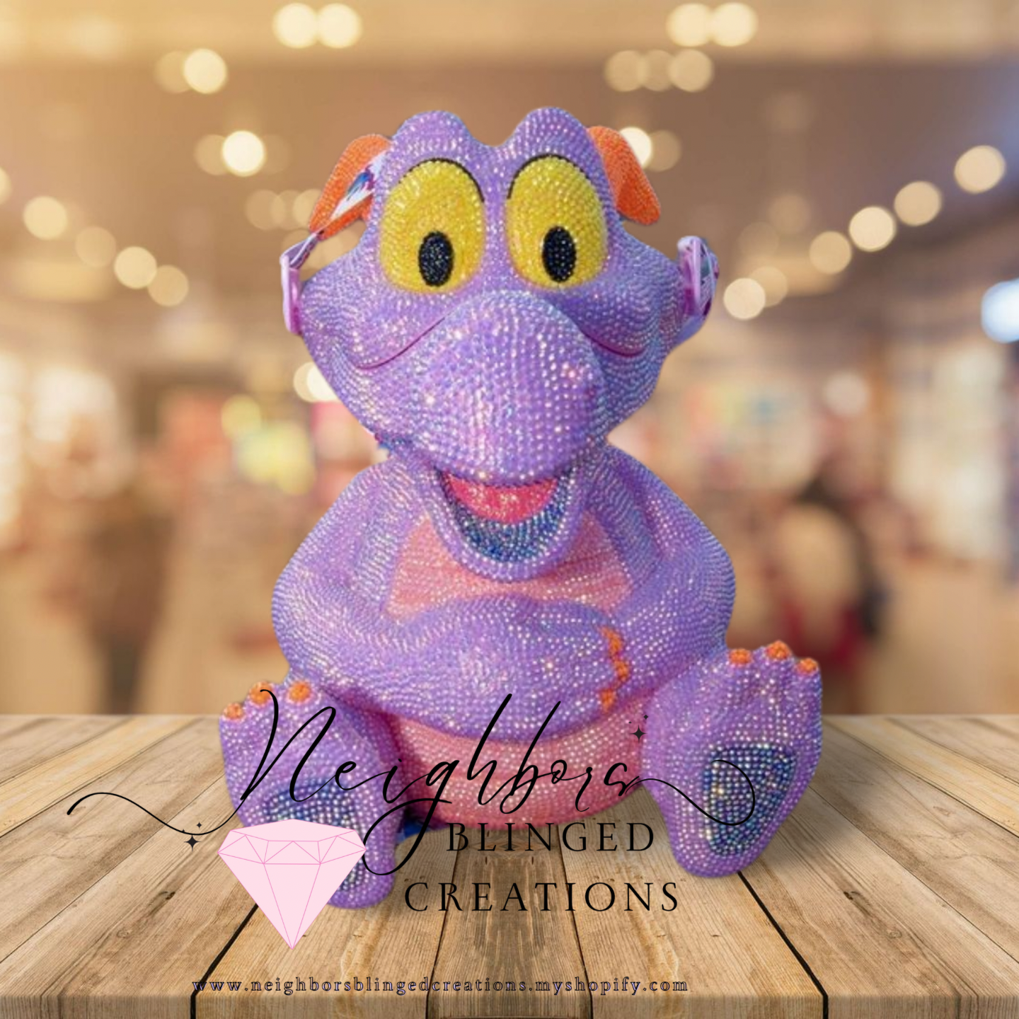 Hand bedazzled fully functional Figment Popcorn Bucket