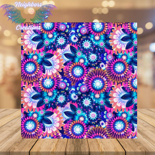 Bright N Vibrant Floral N Circles Boutique Vinyl