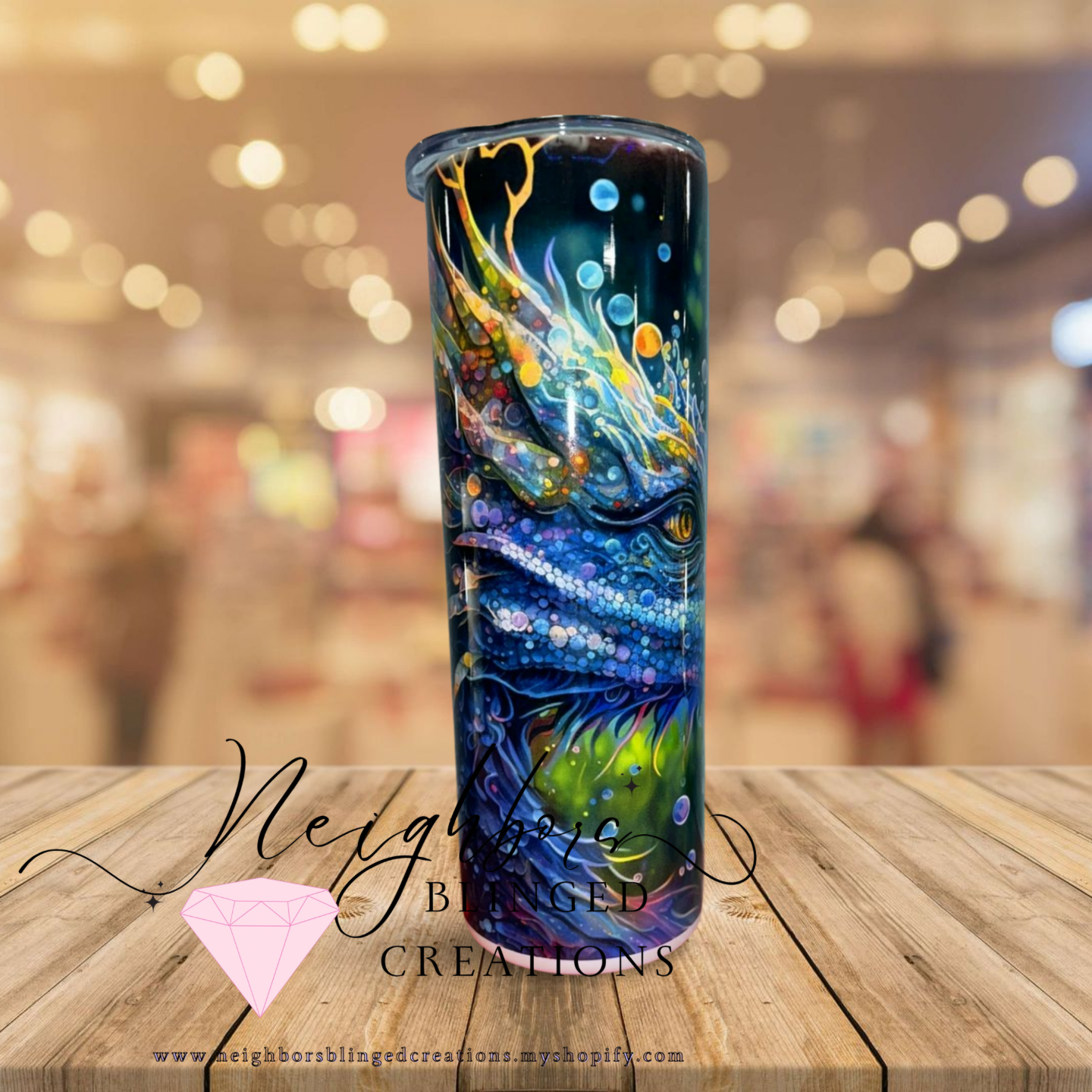 20oz Stainless steel double insulated dragon print Tumblr