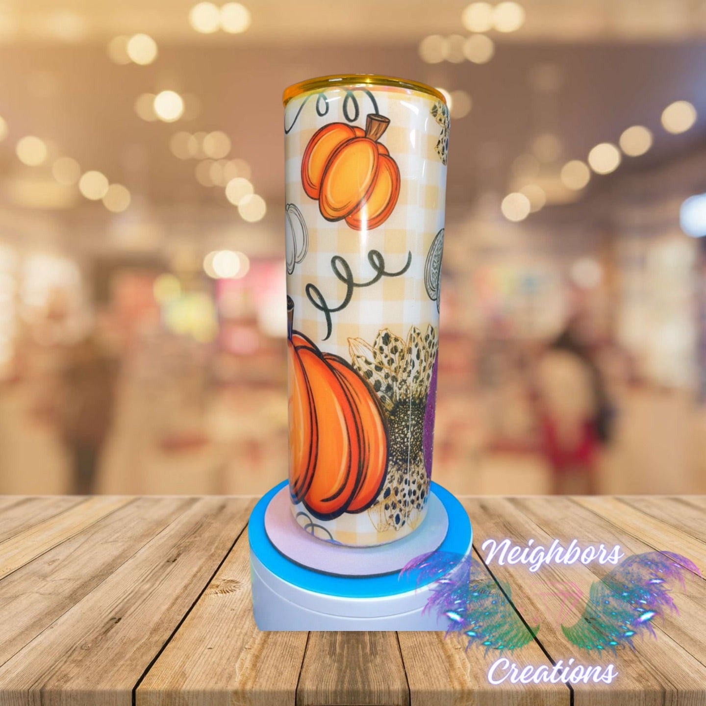 #11 - 20 OZ Fall Vibes Pumpkins With Glitter Tumbler