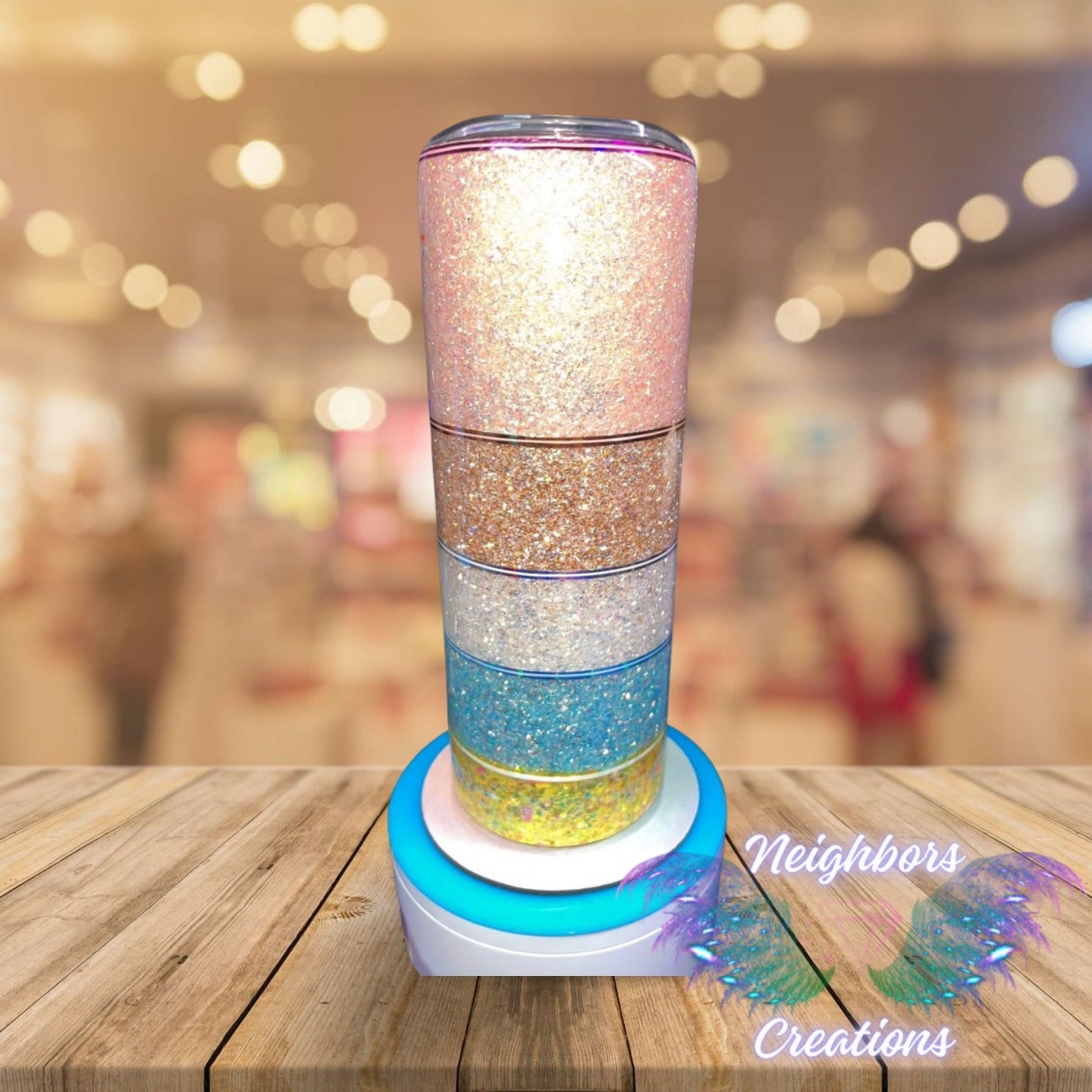 #13 - 20 OZ Spring Inspired - Let Your Light Shine Glittered Tumbler