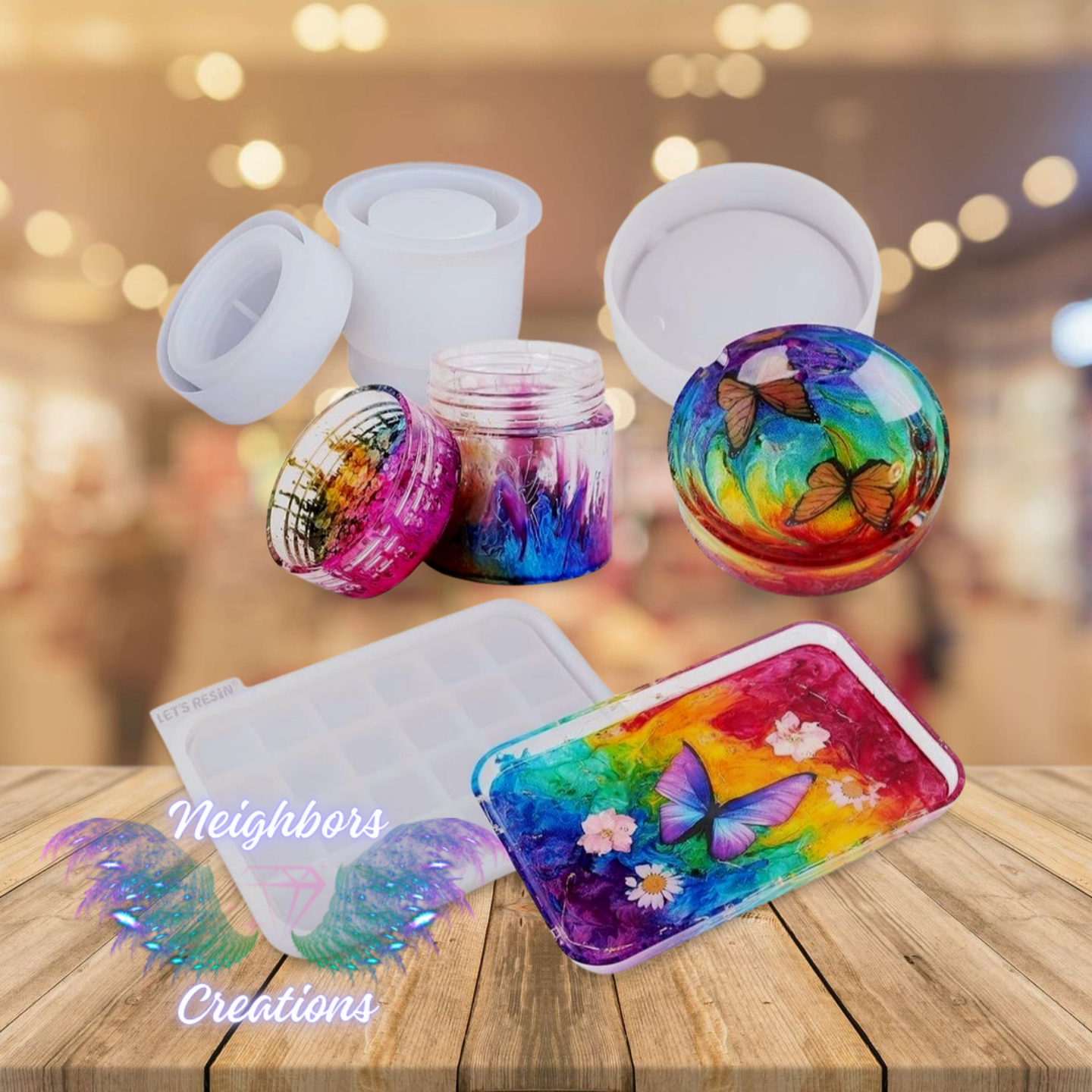 Storage Jar, Ash Tray, Tray Resin Art - CUSTOM ORDERS ONLY