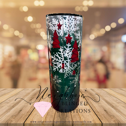 30oz Stainless steel double insulated Christmas edition print