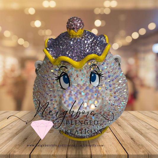 Hand bedazzled fully functional Mrs.Pots Candy Case