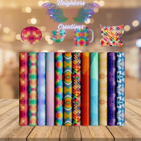 Color-full Patterned HTV Vinyl- Custom orders only