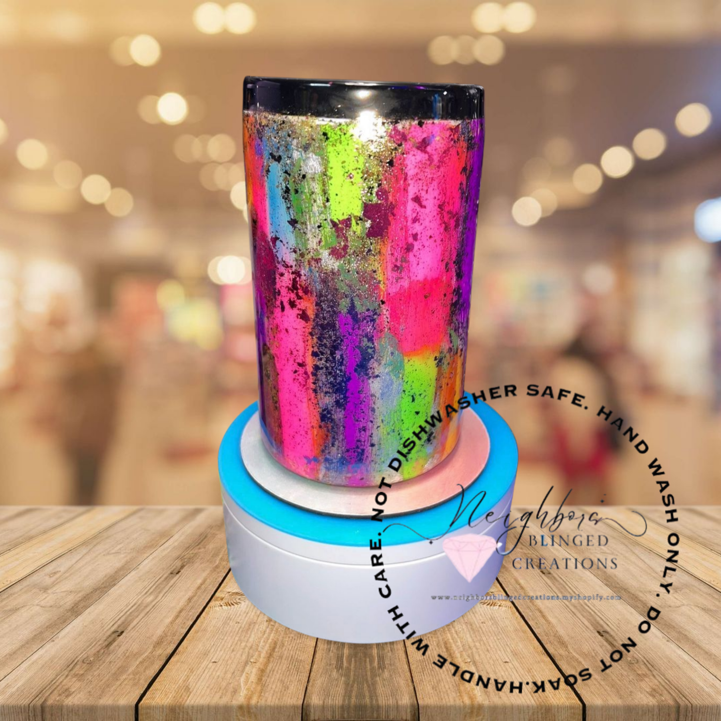 16Oz can Cousy custom-made with salty beach decal